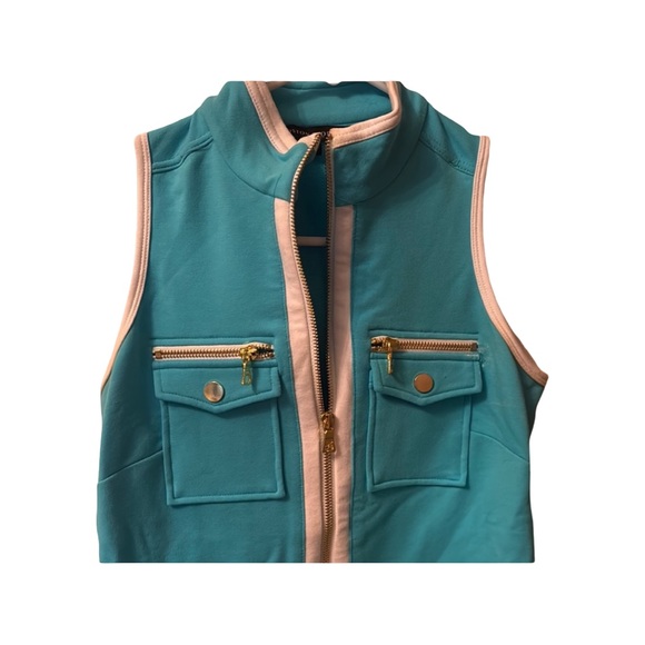 Boston Proper Tops - Boston Proper golf tank with gold hardware and zippers.